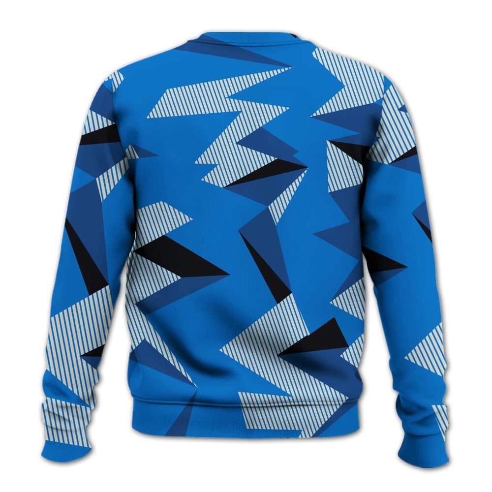 Sweatshirt To Match Blueberry 12s - Geometric Camouflage Pattern All Over Print