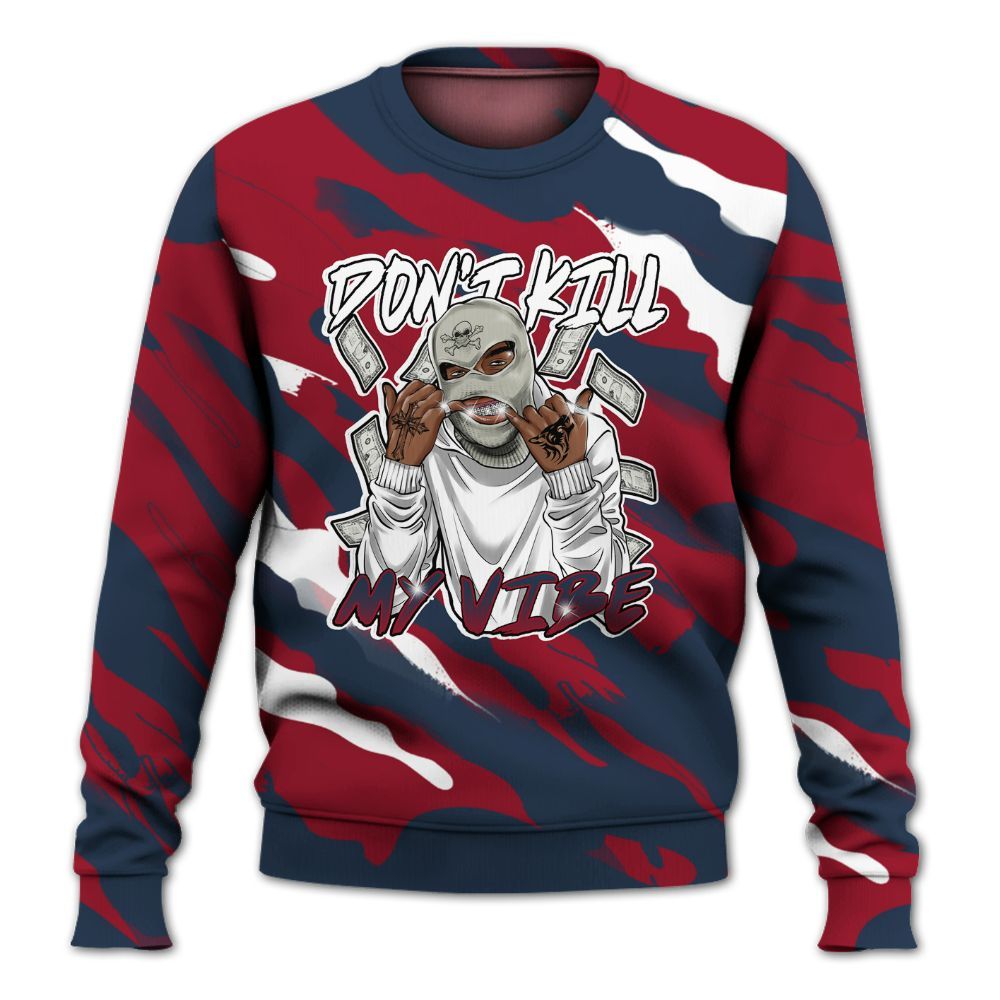 Sweatshirt To Match White Midnight Navy 6s - Vibe.Unique Colored All Over Print