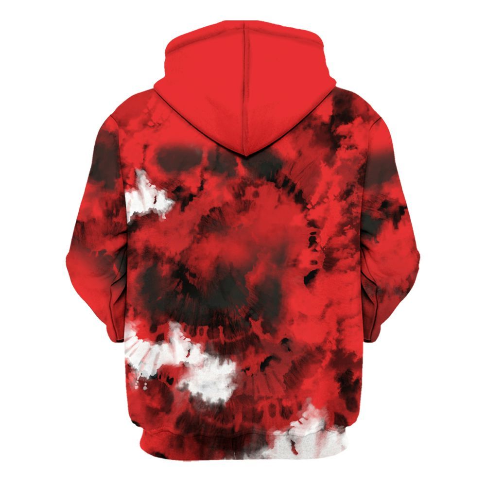 Hoodie To Match Red Thunder 4s - God Blessed Tie Dye All Over Print