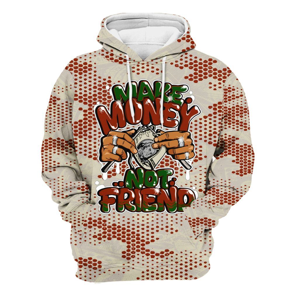 Hoodie To Match El Grito 5s - Make Moneys Not Friend Graphic Banknotes All Over Print