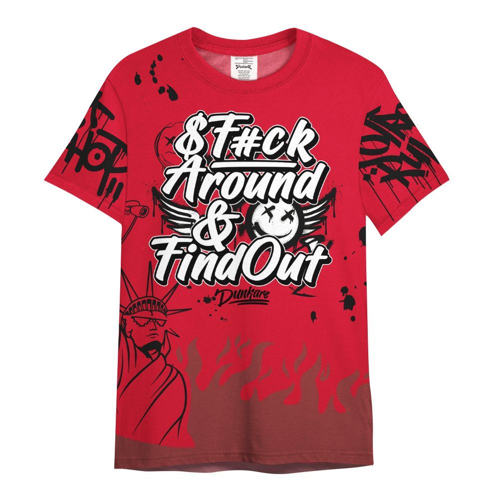 Shirt To Match Air Max Sunder Gore Tex Fire Red - Graphic Fck Around Find Out All Over Print