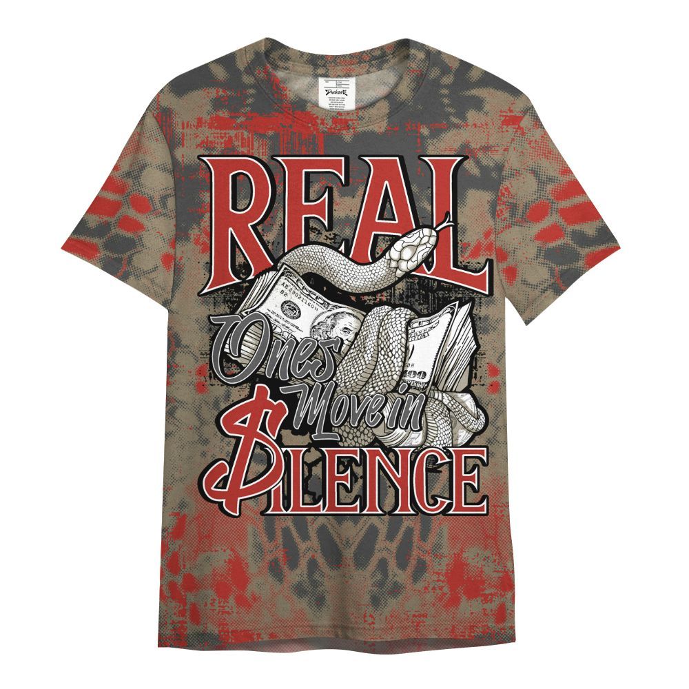 Shirt To Match Olive 9s - Snake Move In Silence All Over Print