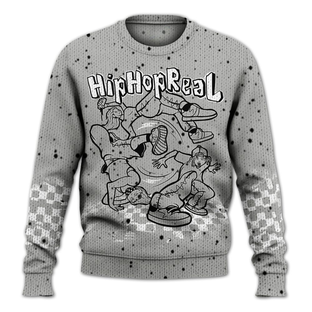 Knitted Sweater To Match Retro White Oreo 4s - Feel Life Street Style