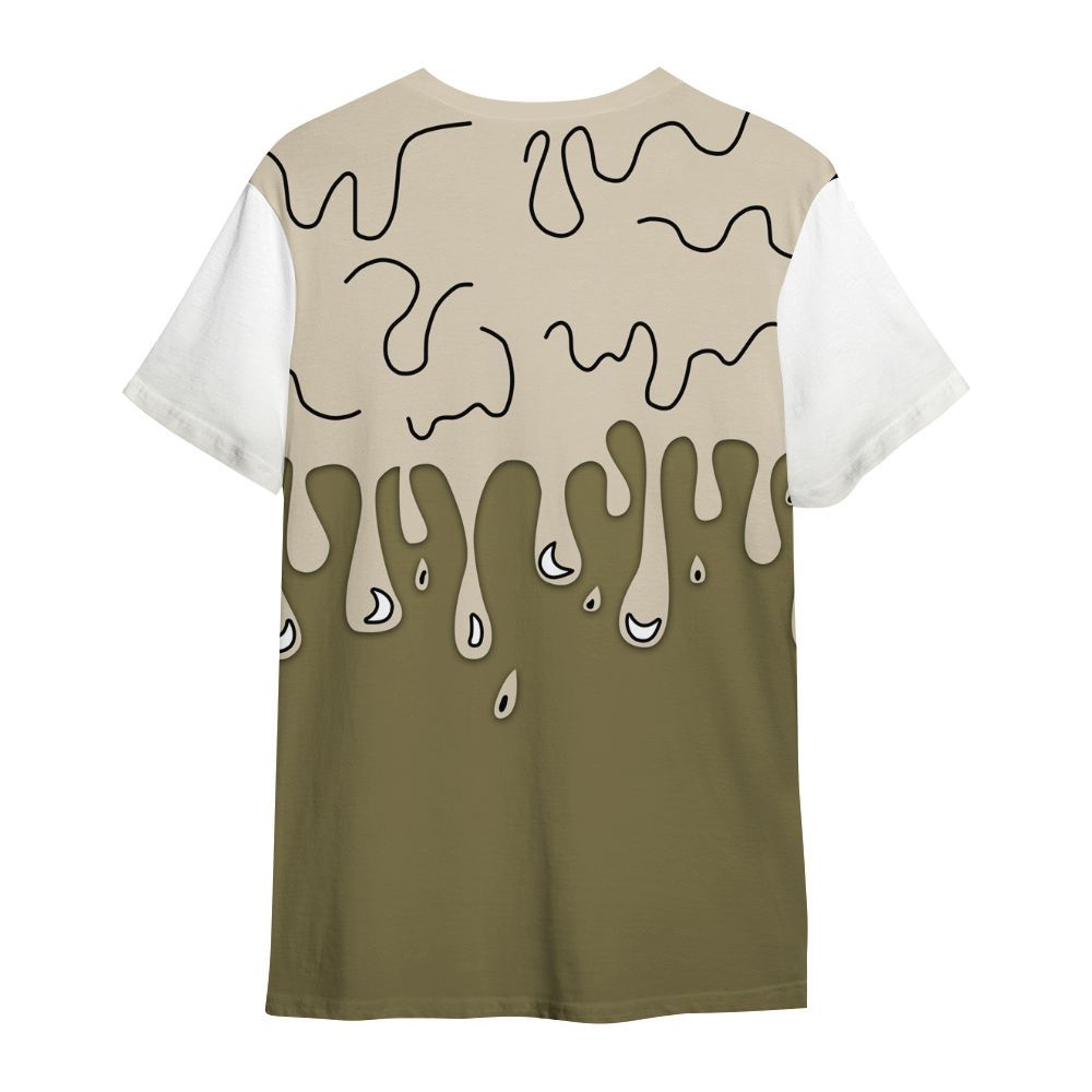 Shirt To Match Sail Neutral Olive 6s - Snake Trust No One Drip All Over Print