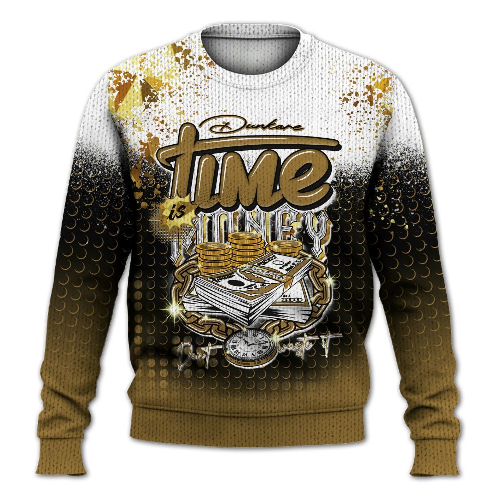 Knitted Sweater To Match NET Gold 4s - Halftone Time Is Money