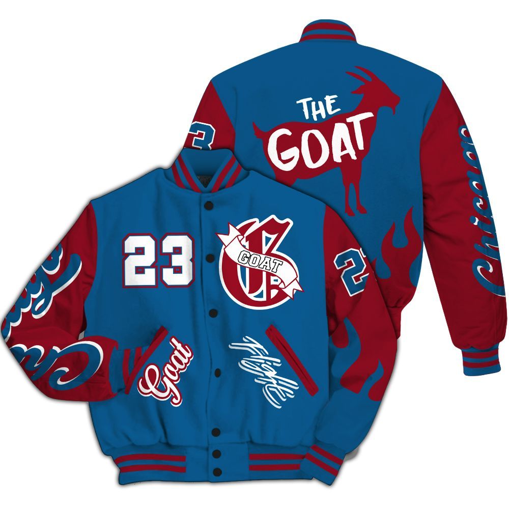 Varsity Jacket To Match Mid Team USA 1s - The G.O.A.T Streetwear All Over Print