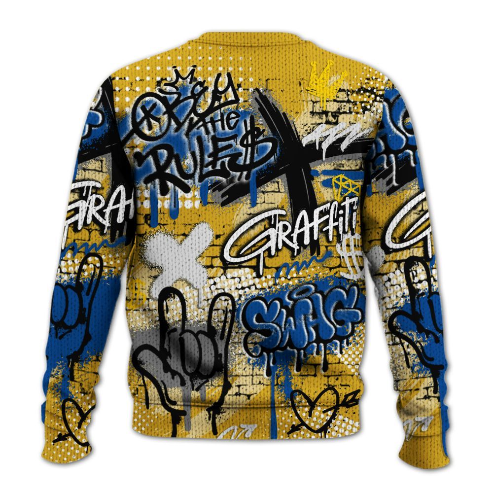 Knitted Sweater To Match High Laney 1s - True It Real Graffiti Streetwear