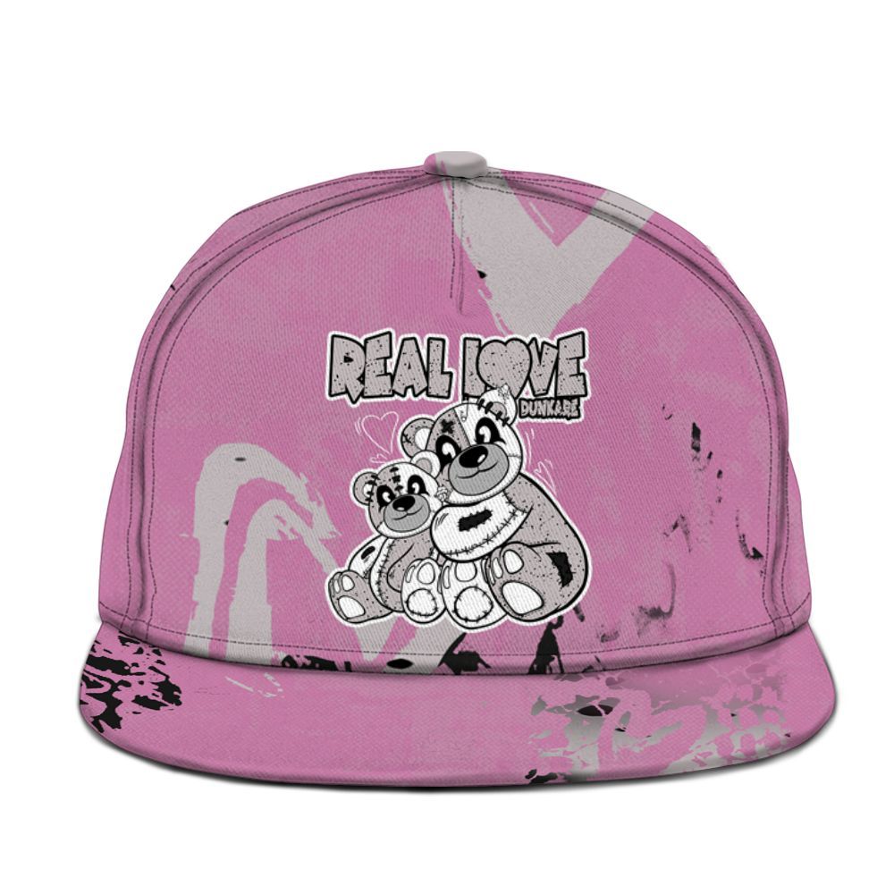 Snapback To Match Neutral Grey Black White Orchid 4s - Sincere Fondness Bear Graphic