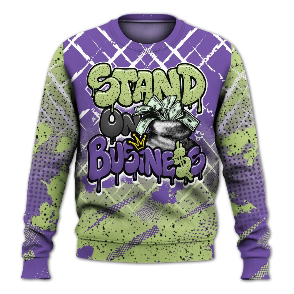 Sweatshirt To Match Canyon Purple 4s - Halftone Stand Business Dripping All Over Print