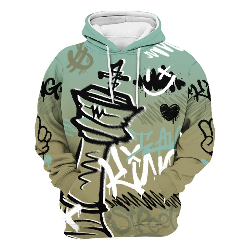 Hoodie To Match Dunk Low Suede Olive Aura - Street King Chess Streetwear All Over Print