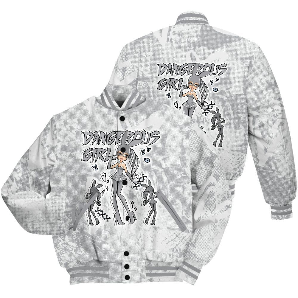Varsity Jacket To Match Low OG Wolf Grey 1s Shirt - Dangerous.Girl Heart Grunge All Over Print