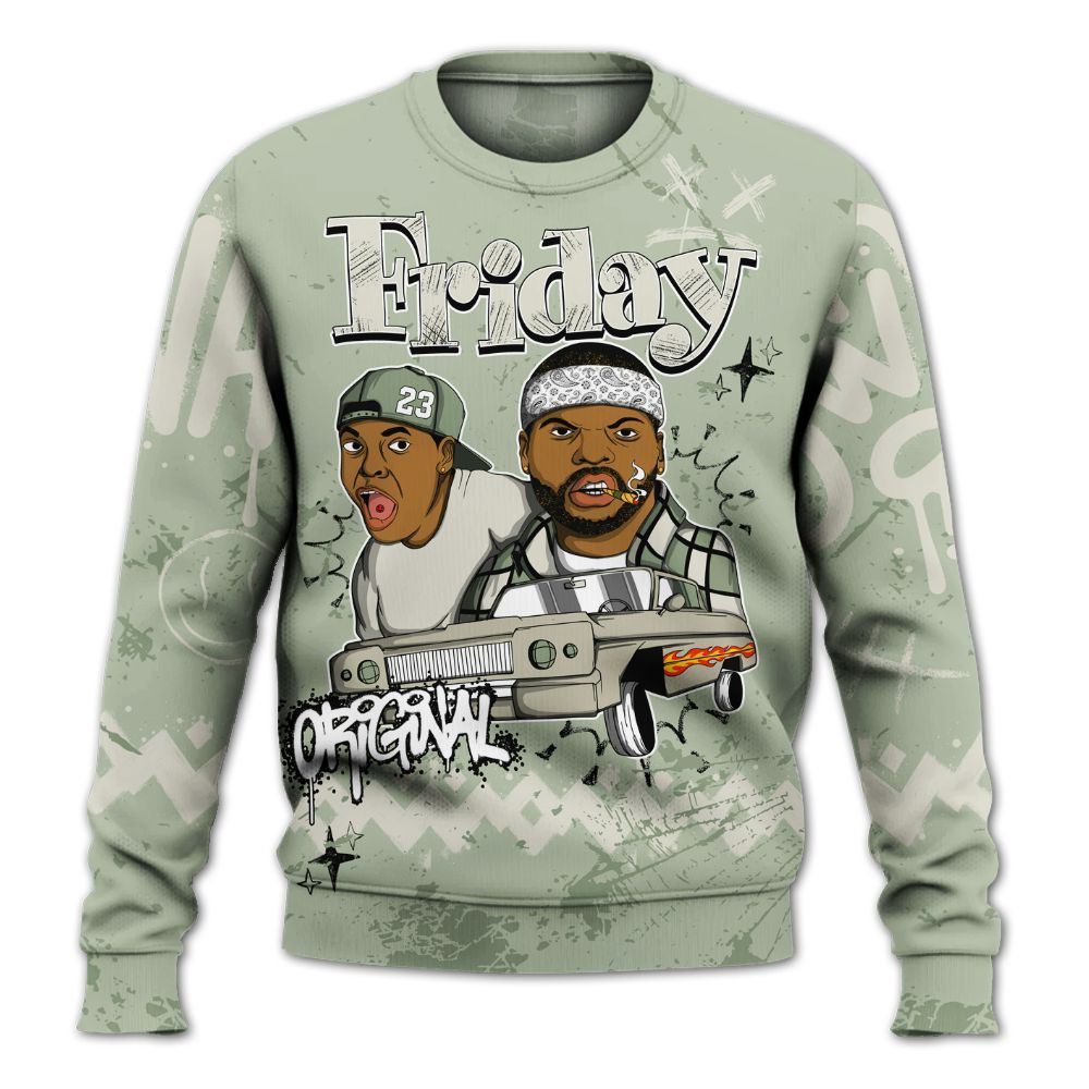 Sweatshirt To Match Seafoam Sail 4s - Friday Sneaker Crayon All Over Print