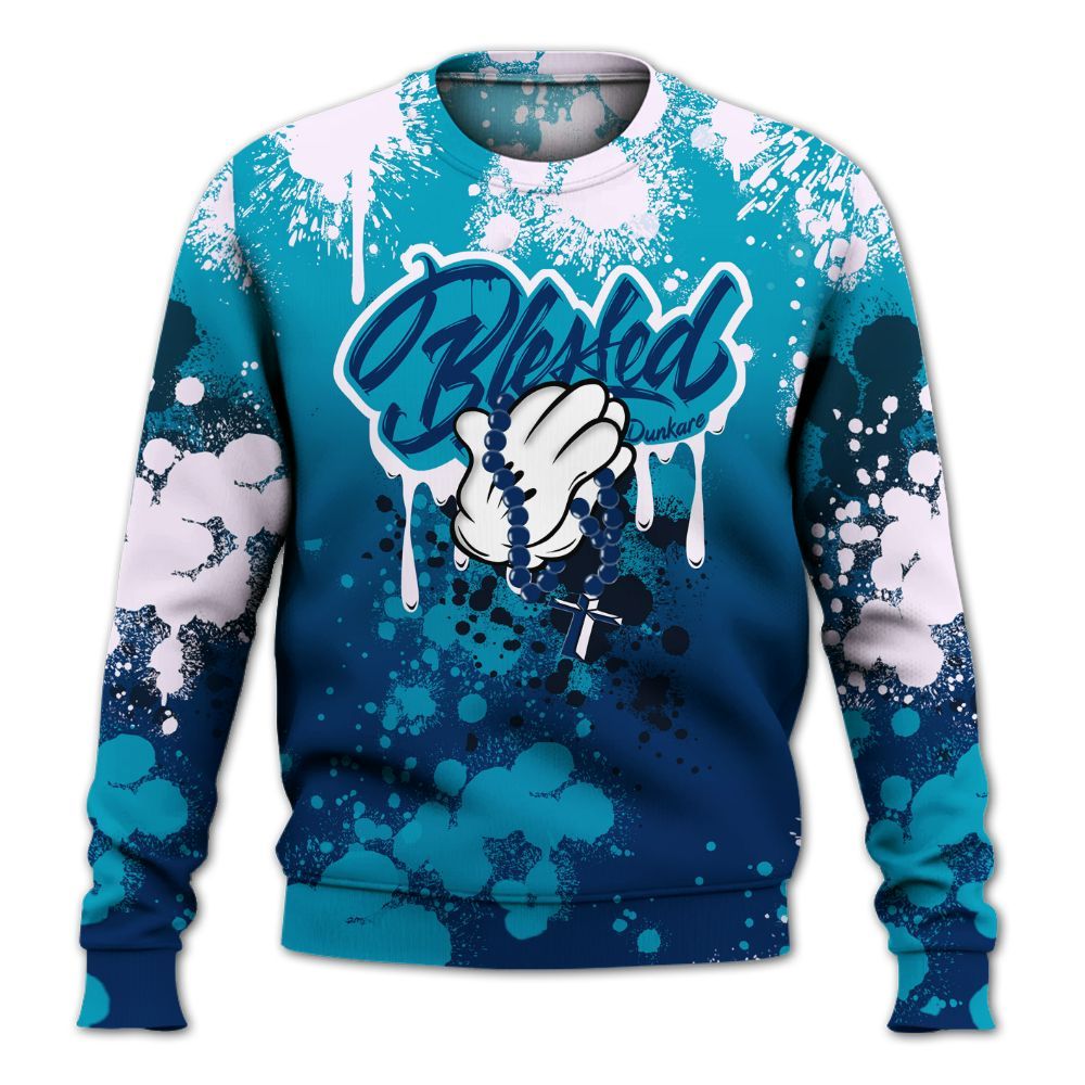 Sweatshirt To Match Kobe 5 X-Ray - God Blessed Ink Drip All Over Print