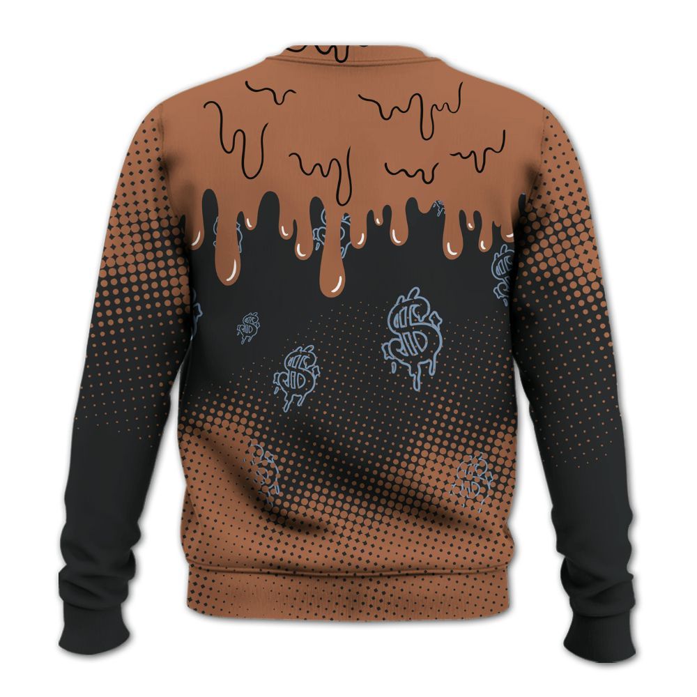 Sweatshirt To Match Air Foamposite Metallic Copper - Loot Bear Unique Drip All Over Print
