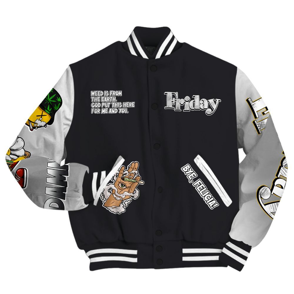 Varsity Jacket To Match Black Patent Low 17s - Friday Sneaker Stress Style All Over Print
