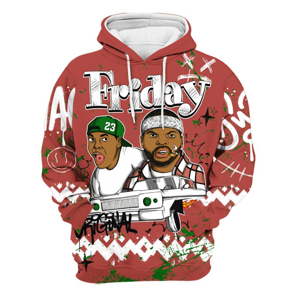 Hoodie To Match Dune Red 13s - Friday Sneaker Crayon All Over Print