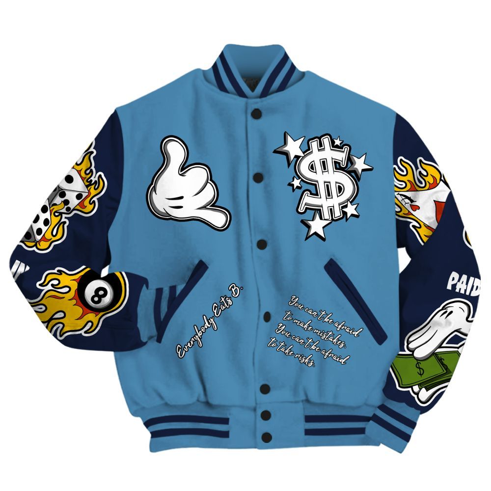 Varsity Jacket To Match Air Force 1 Stash - Everybody Paid In Full Graphic All Over Print