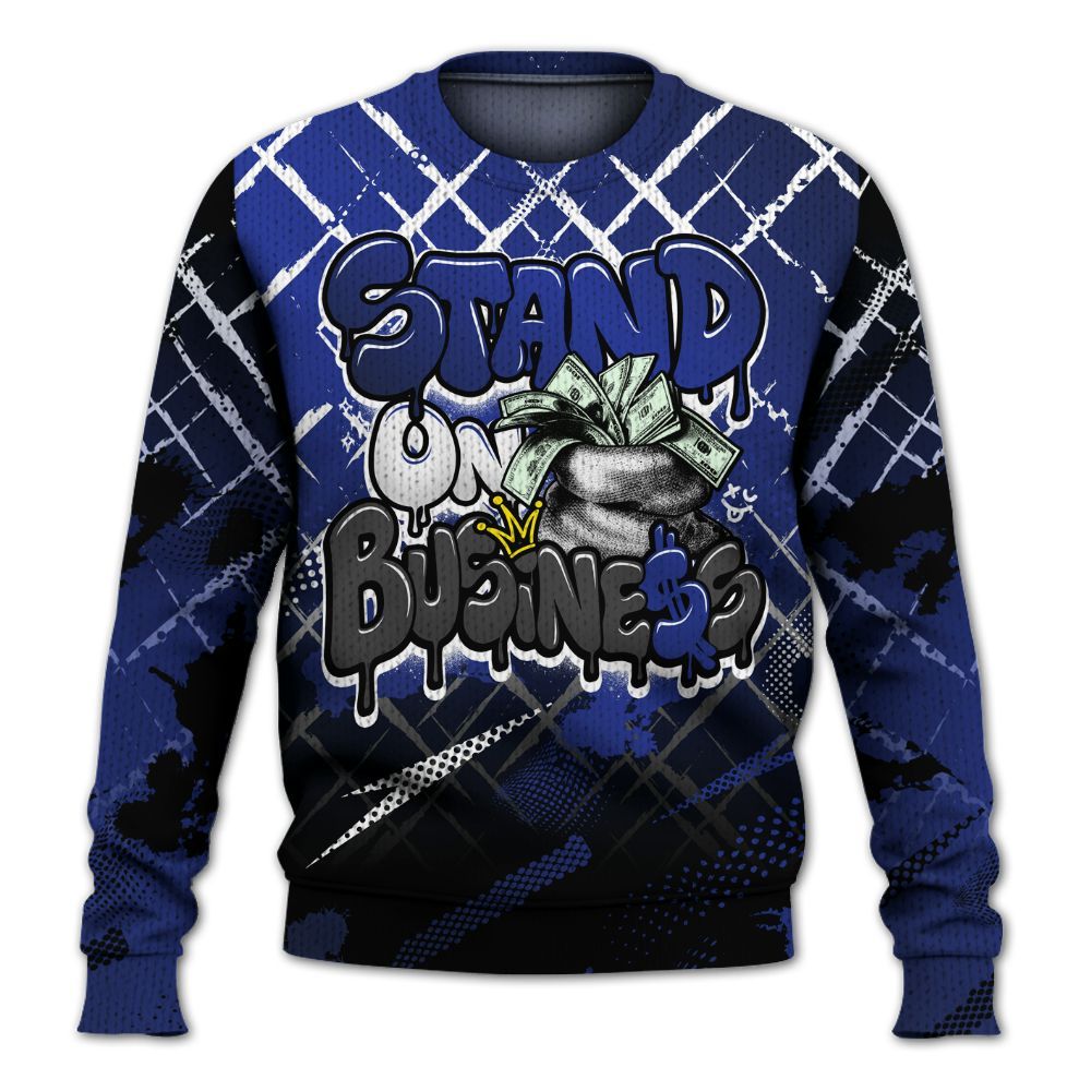 Knitted Sweater To Match Air Max Plus Black Racer Blue - Halftone Stand Business Dripping