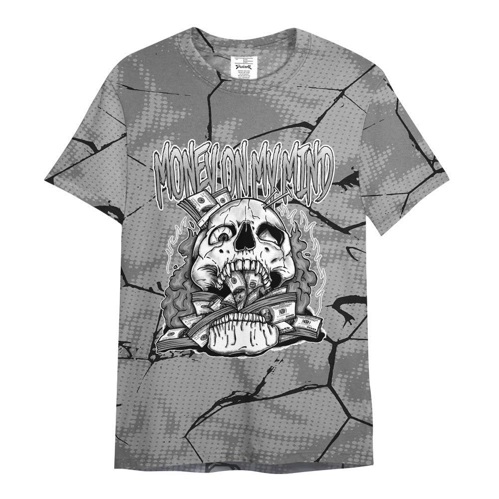 Shirt To Match Black Wolf Grey 12s - MOMM Skeleton Crack Shirt Unisex