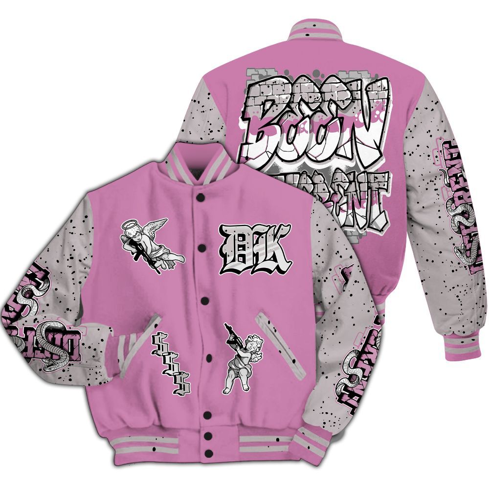Varsity Jacket To Match Neutral Grey Black White Orchid 4s - To Different Graphic Basketball Varsity Jacket All Over Print
