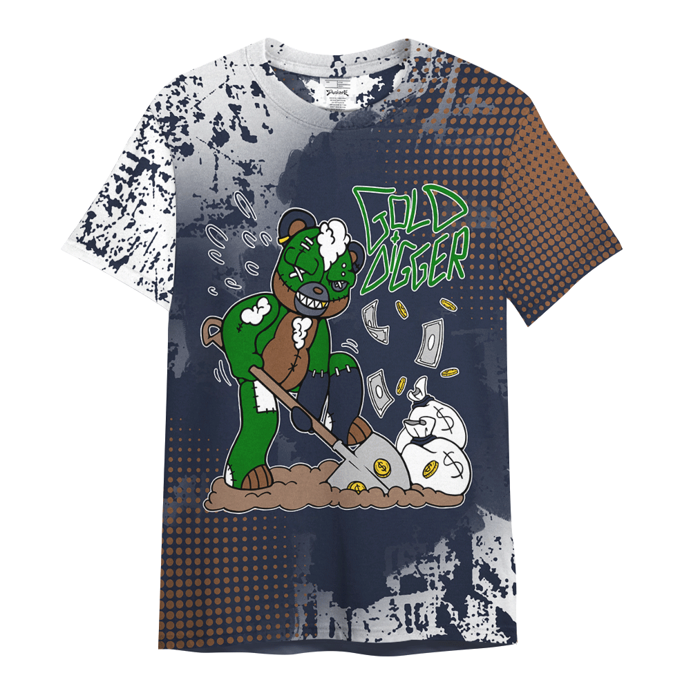 Shirt To Match Midnight Navy 13s - Goal Digger Glitch Dot Shirt Unisex