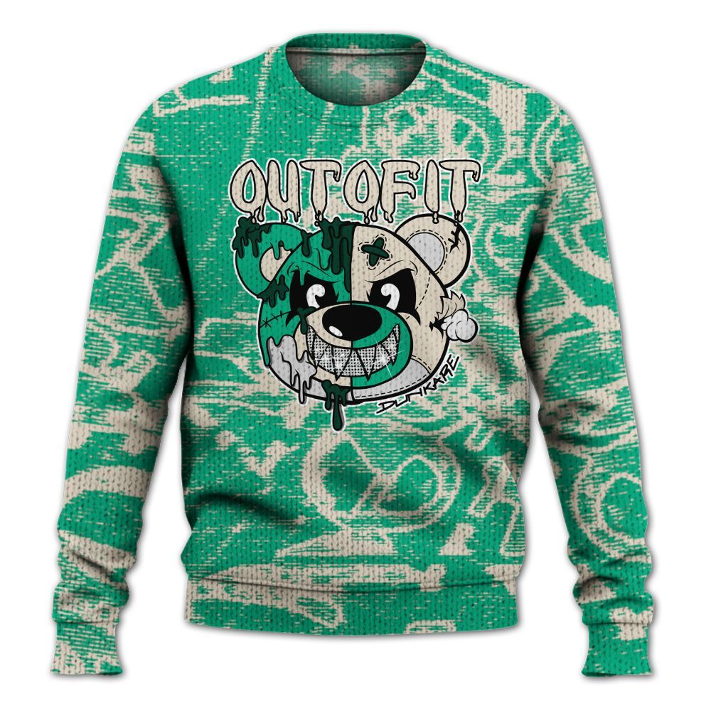 Knitted Sweater To Match Oxidized Green 4s - Out Of It Bear Avant-Garde