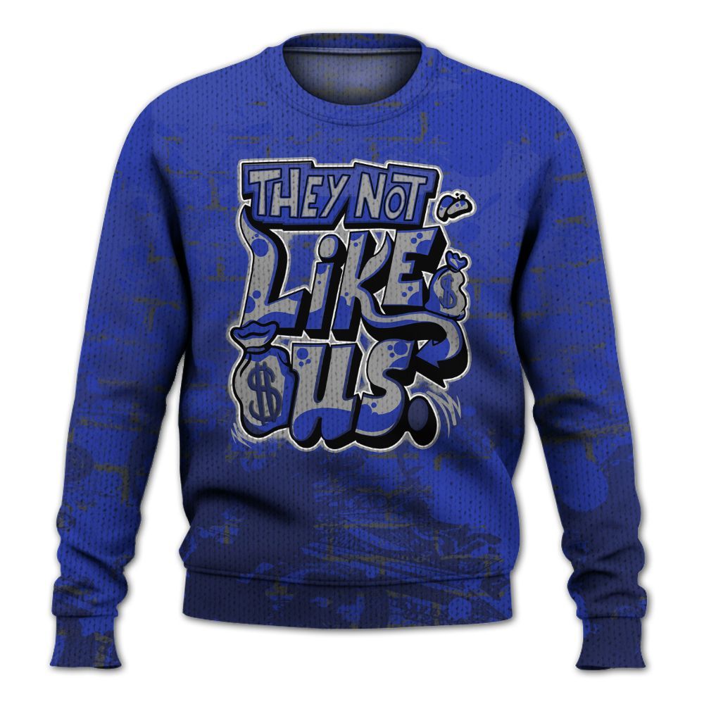 Knitted Sweater To Match Air Max Plus Black Racer Blue - Dislike Us Graphic Street Art