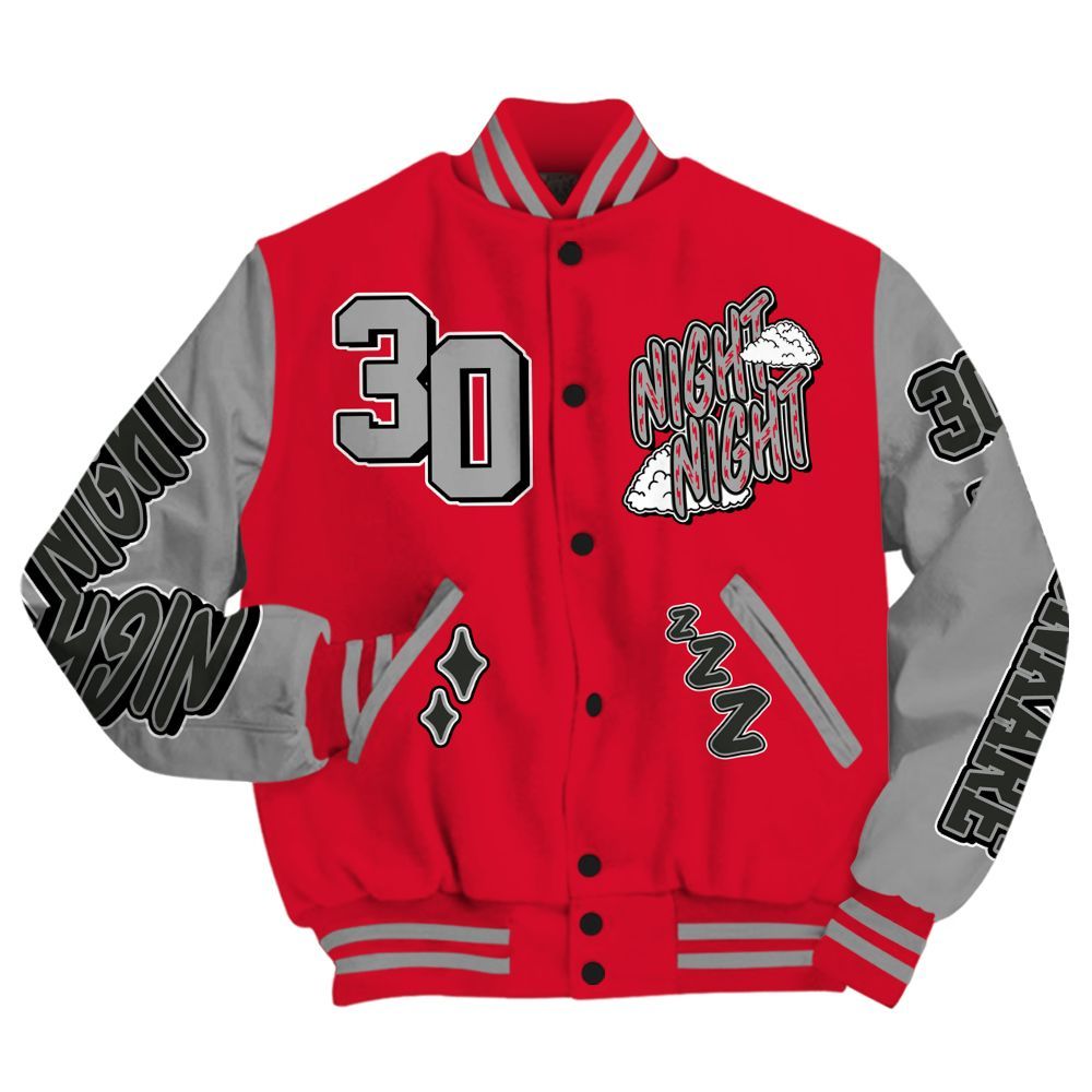 Varsity Jacket To Match Air Max Sunder Gore Tex Fire Red - Seeya Skeleton All Over Print
