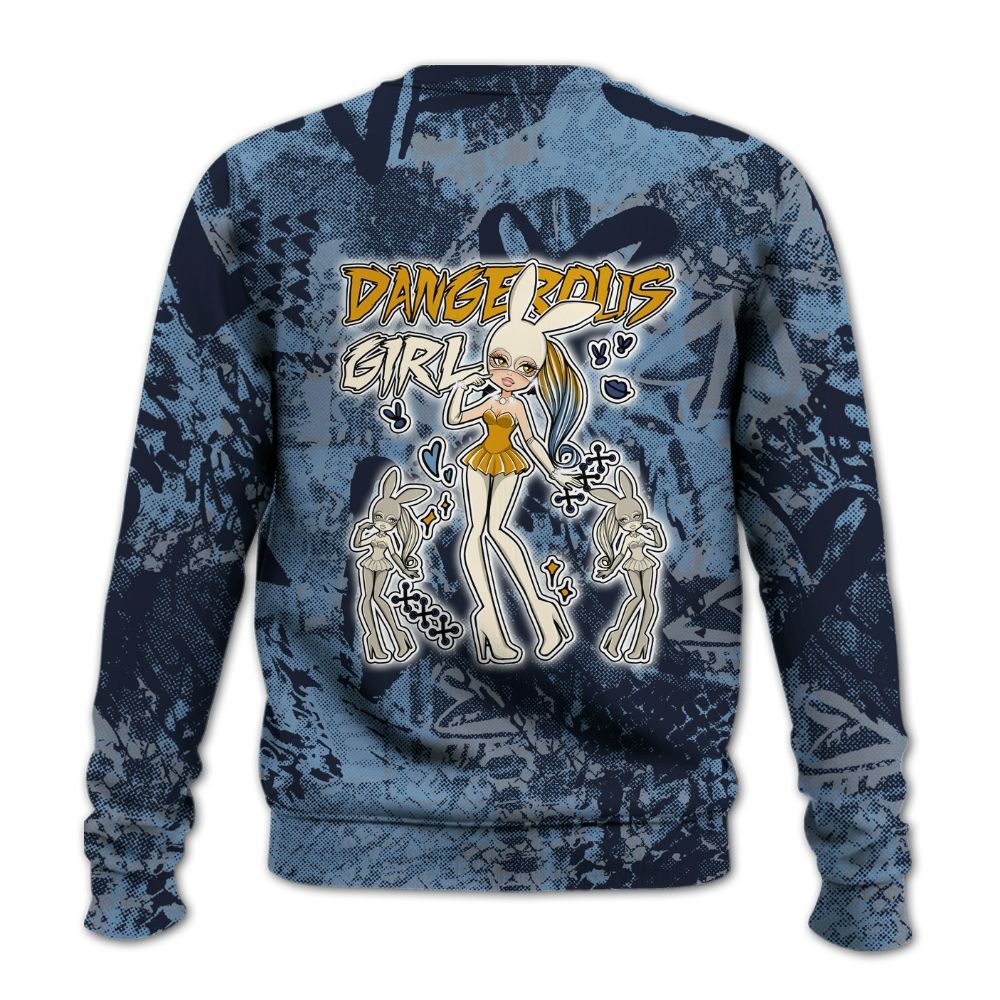 Sweatshirt To Match High OG First In Flight 1s - Dangerous.Girl Heart Grunge All Over Print