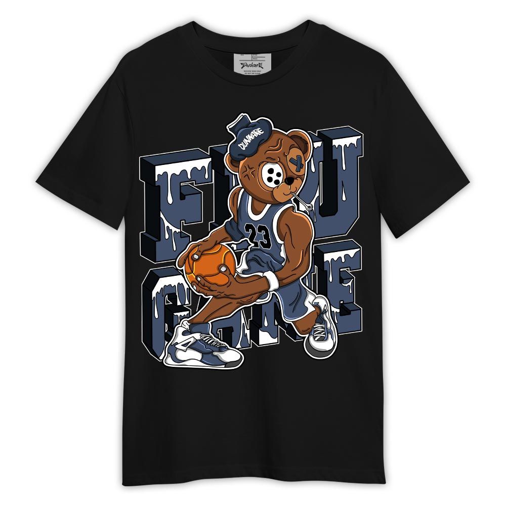 Shirt To Match Low Diffused Blue 11s - Graphic Flu Game Bear Shirt Outfit