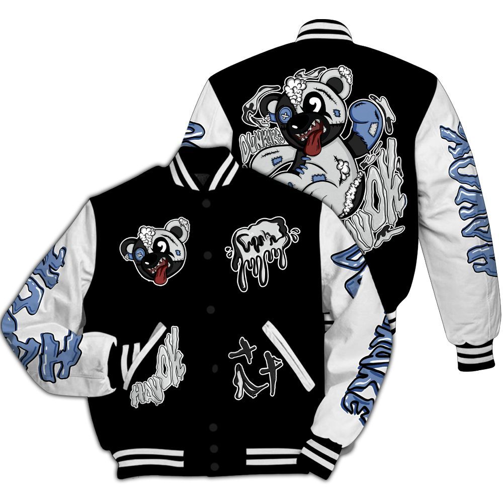 Varsity Jacket To Match Mid Space Jam 1s - Havok Bear All Over Print