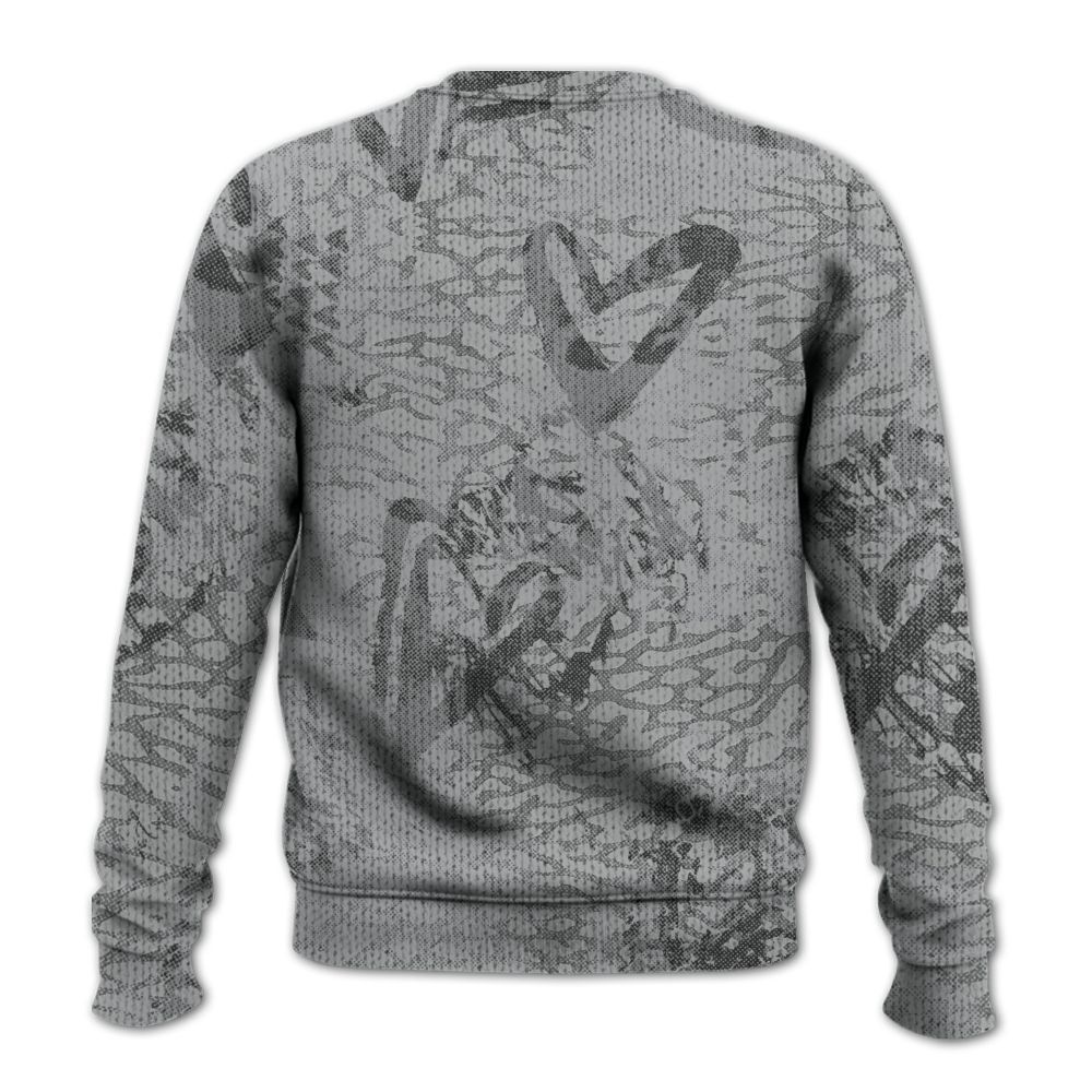 Knitted Sweater To Match Black Cement 3s - Skull Love
