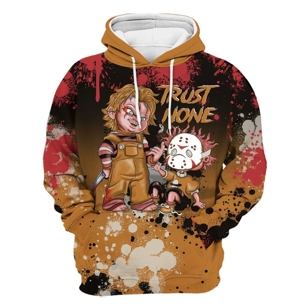 Hoodie To Match Air Max Plus Sunset Swarovski - Trust No One Scary All Over Print