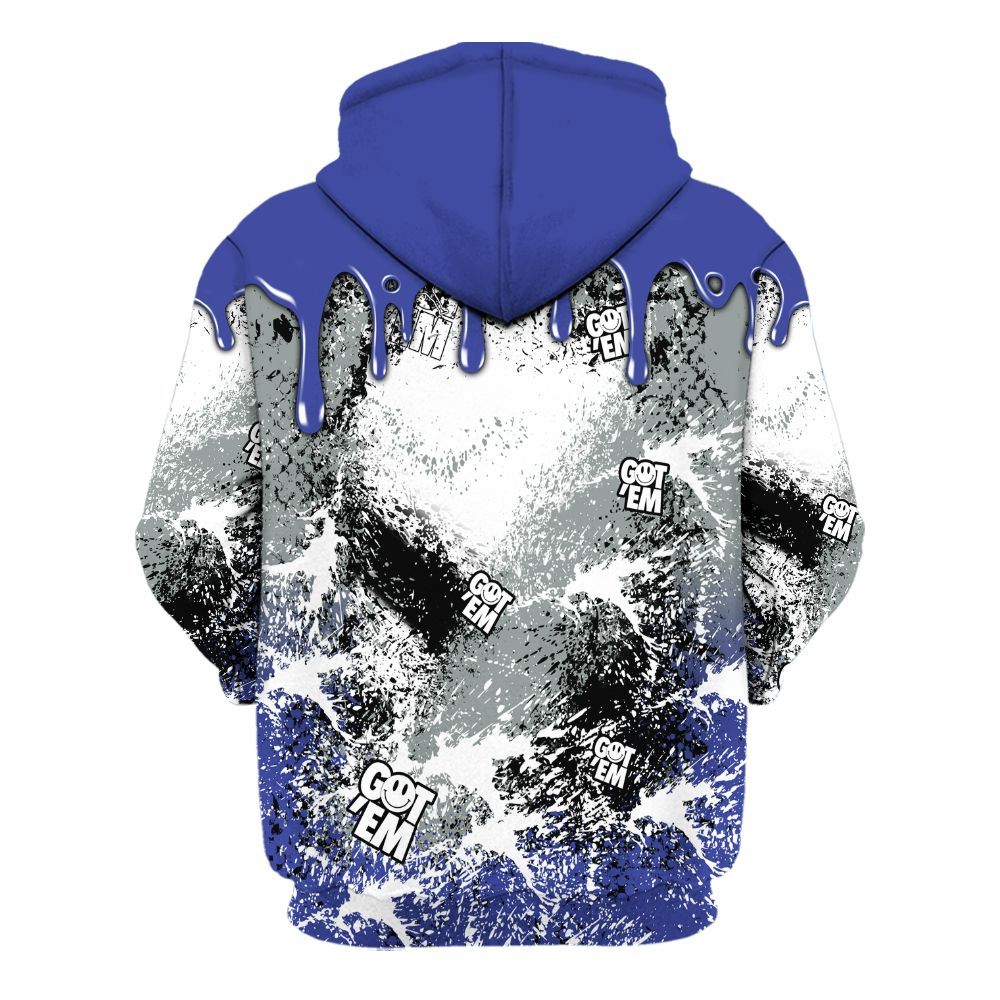 Hoodie To Match Shox TL Royal - Dripping 23 Drip All Over Print