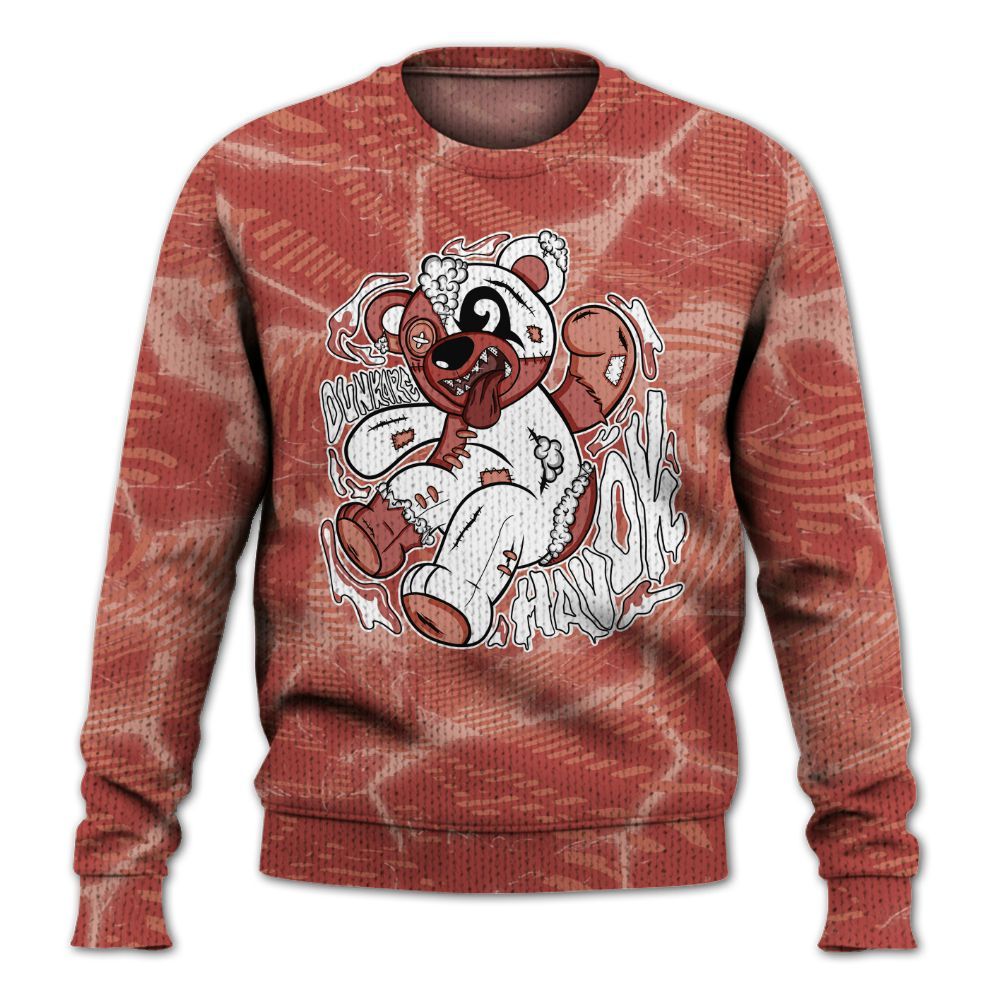 Knitted Sweater To Match Dune Red 13s - Havok Bear