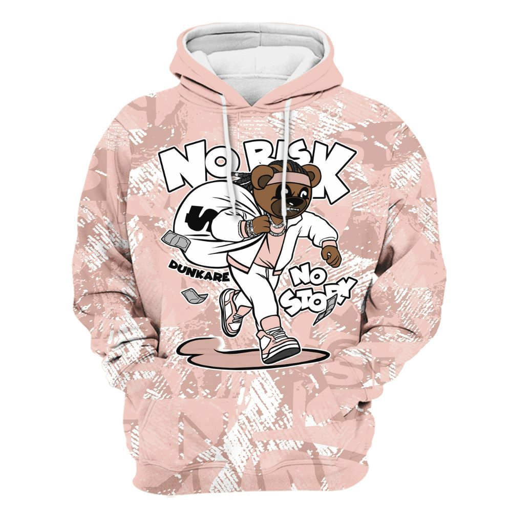 Hoodie To Match Low Legend Pink 11s - Certain Bear Abstract Graffiti All Over Print