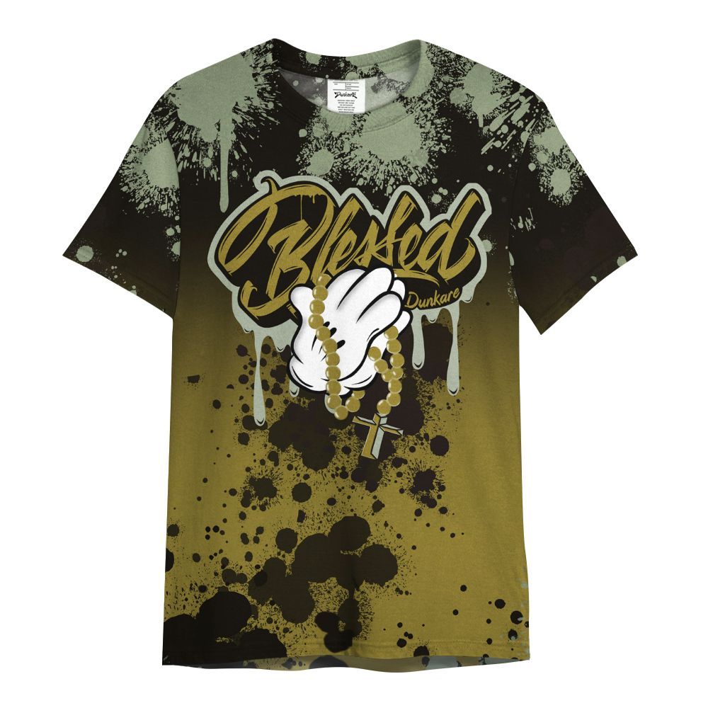Shirt To Match Air Flightposite Metallic Gold - God Blessed Ink Drip All Over Print