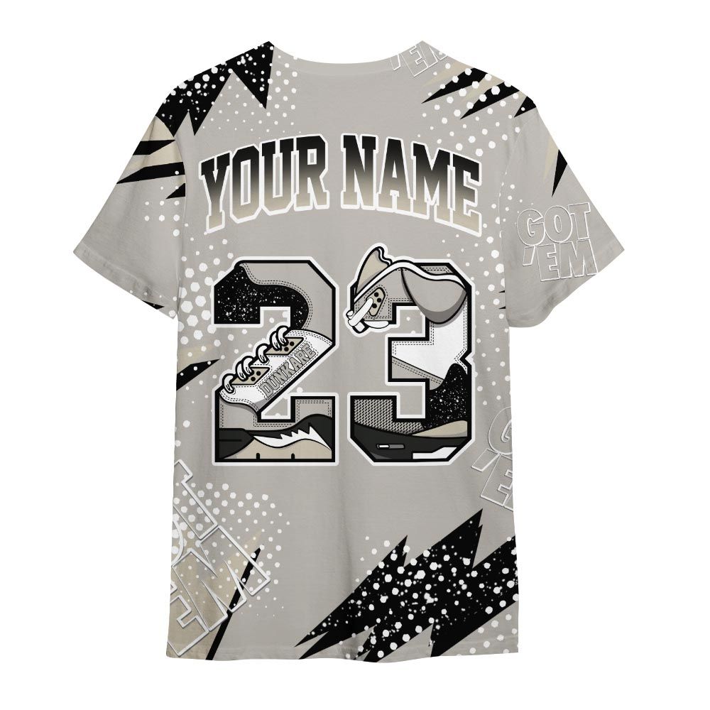 Dunkare Shirt Custom Name Number 23 5s Got'em, SE Sail Summer 5s T-Shirt, To Match Sneaker SE Sail Summer 5s Graphic Tee 1504 HDT