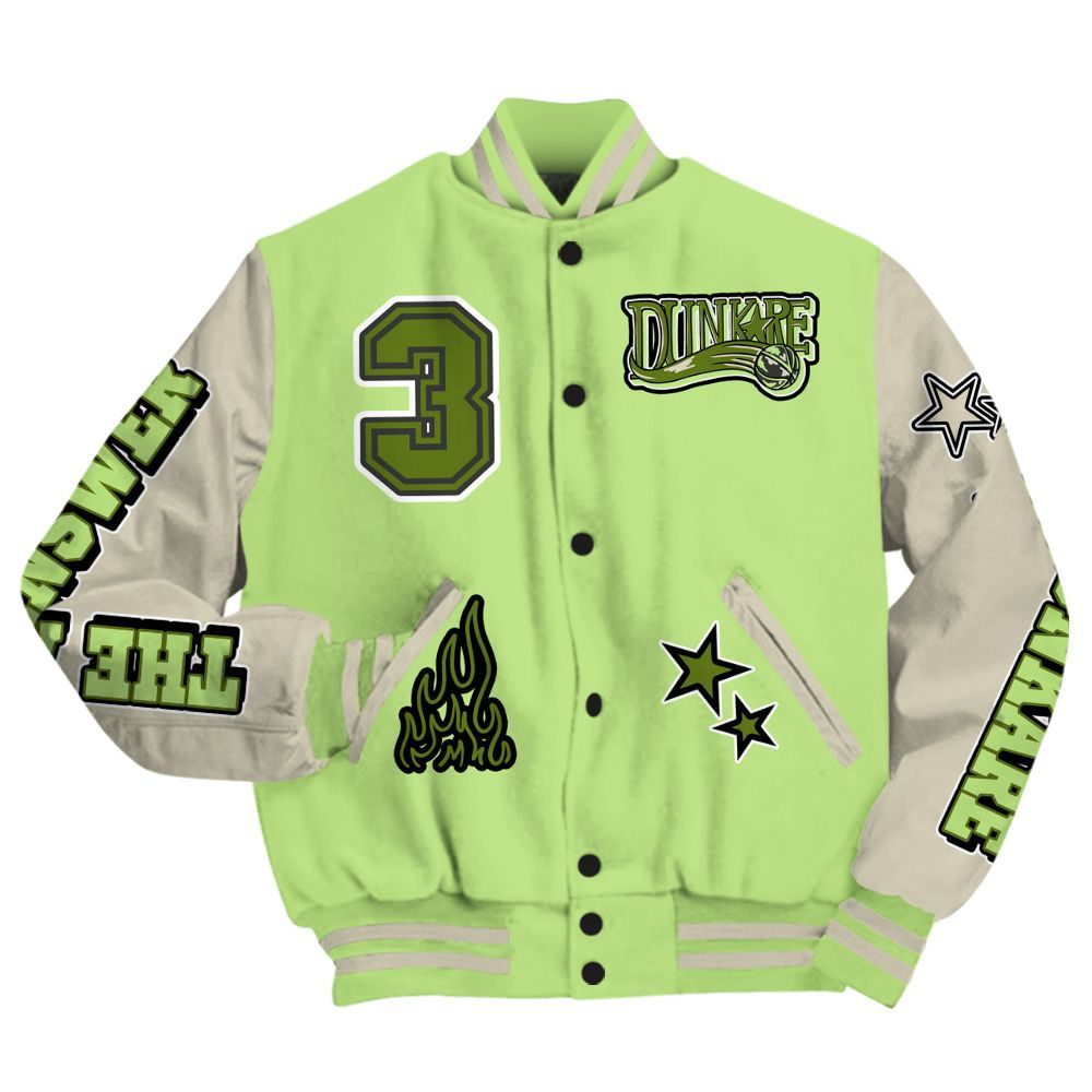 Varsity Jacket To Match Air Max Stussy Action Green - Allen Answer Skeleton All Over Print