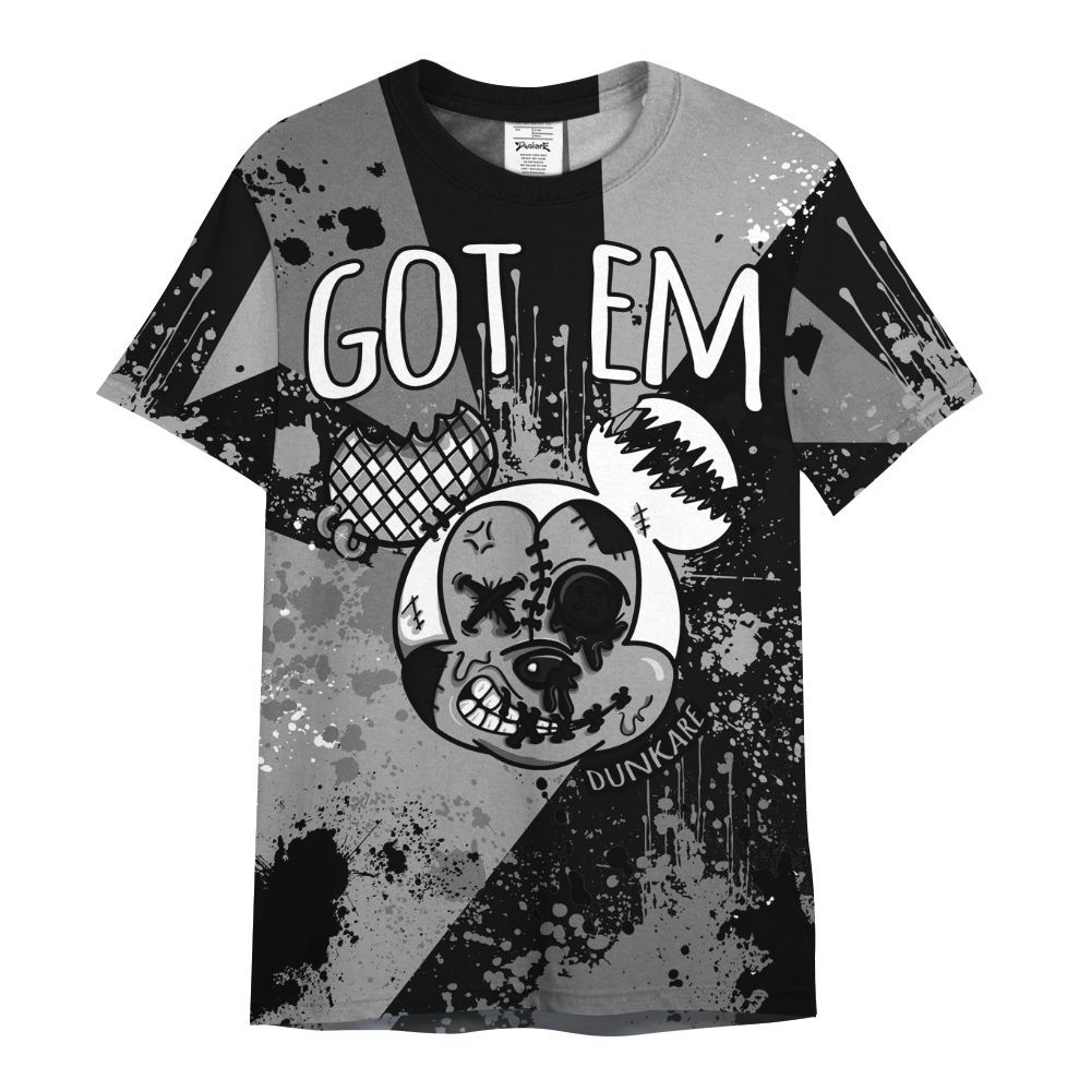 Shirt To Match Black Wolf Grey 12s - Got Em Drip All Over Print