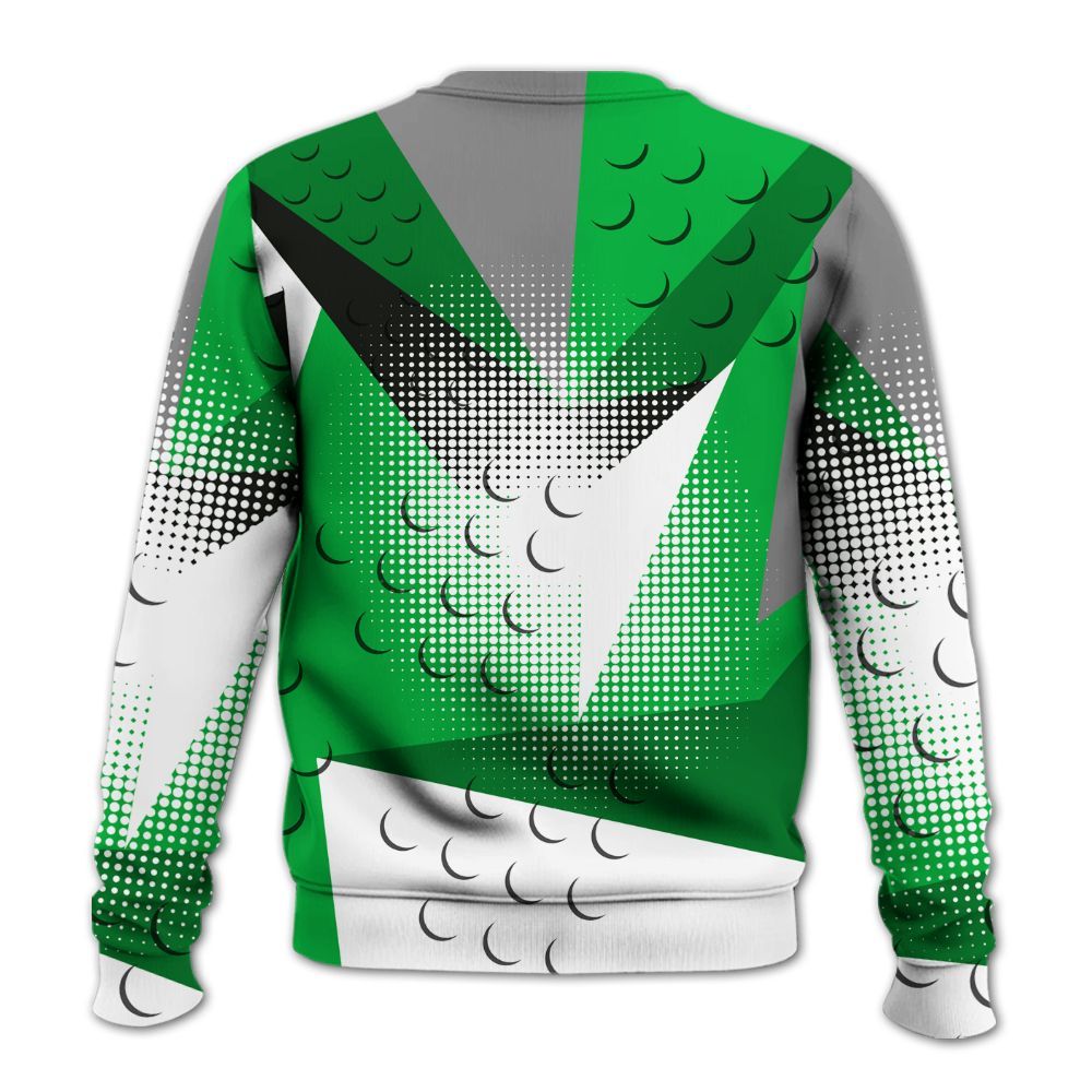 Sweatshirt To Match Lucky Green 5s - Poly Custom Name Number 23 5s All Over Print