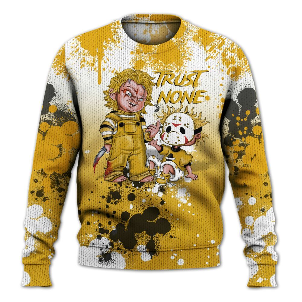 Knitted Sweater To Match Vivid Sulfur 4s - Trust No One Scary
