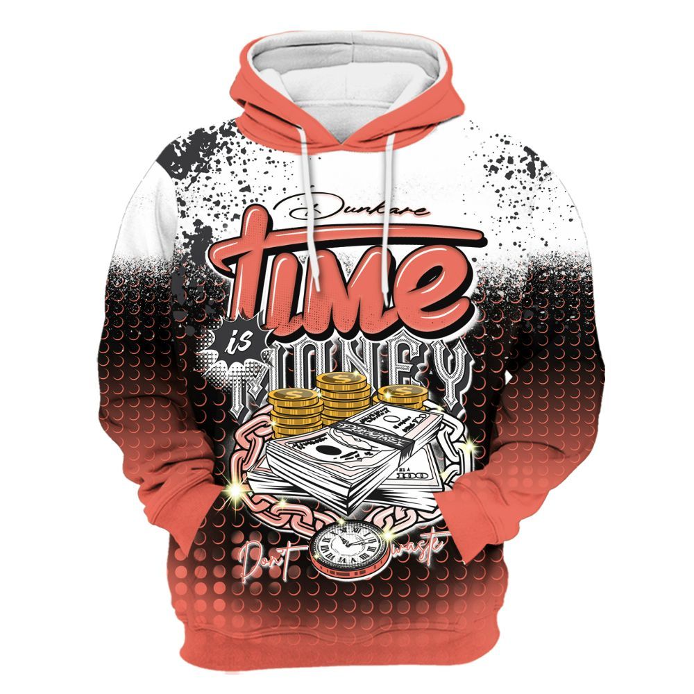 Hoodie To Match Low OG PSG 1s - Halftone Time Is Money All Over Print