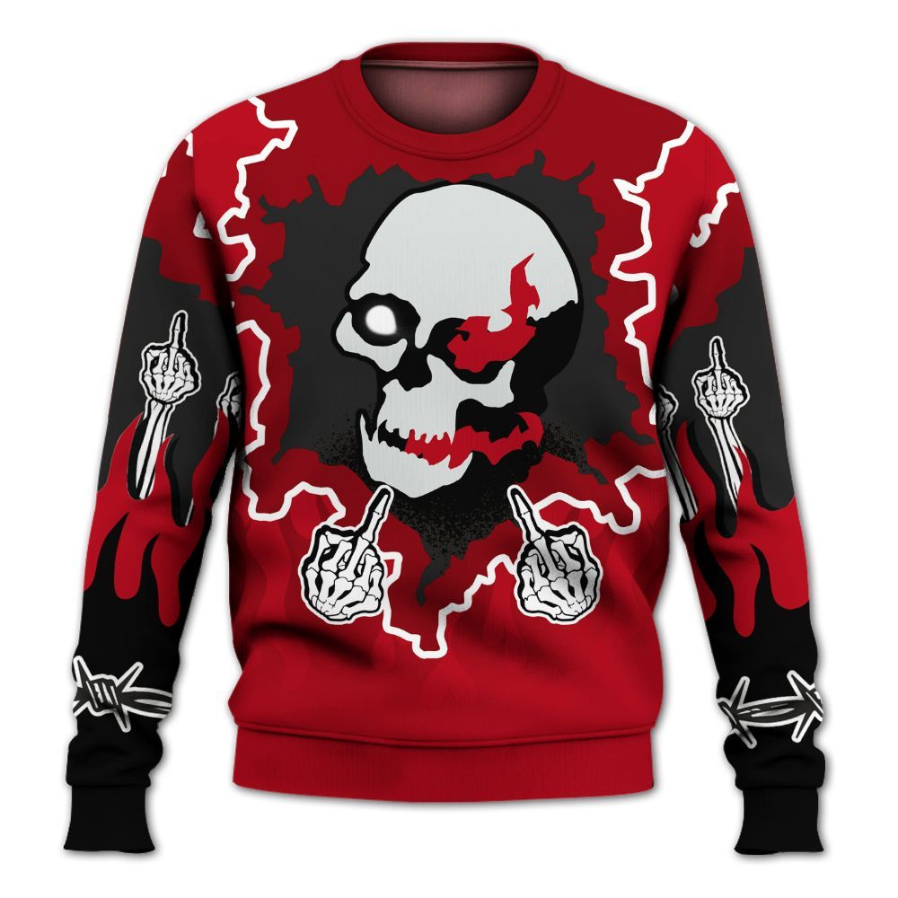 Sweatshirt To Match Bred Velvet 11s - F Around Find Out Graphic Trapped All Over Print