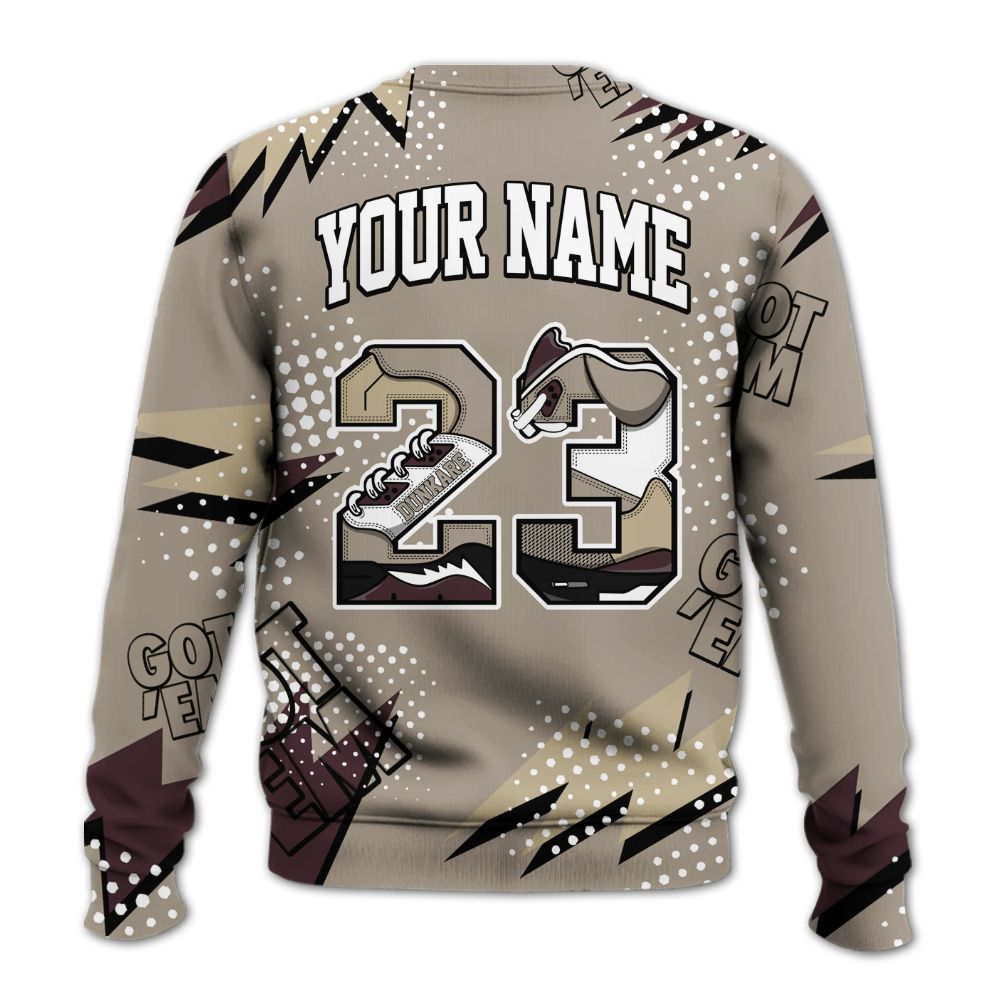 Sweatshirt To Match AMM Retro Phantom 4s - Custom Name Number 23 5s All Over Print