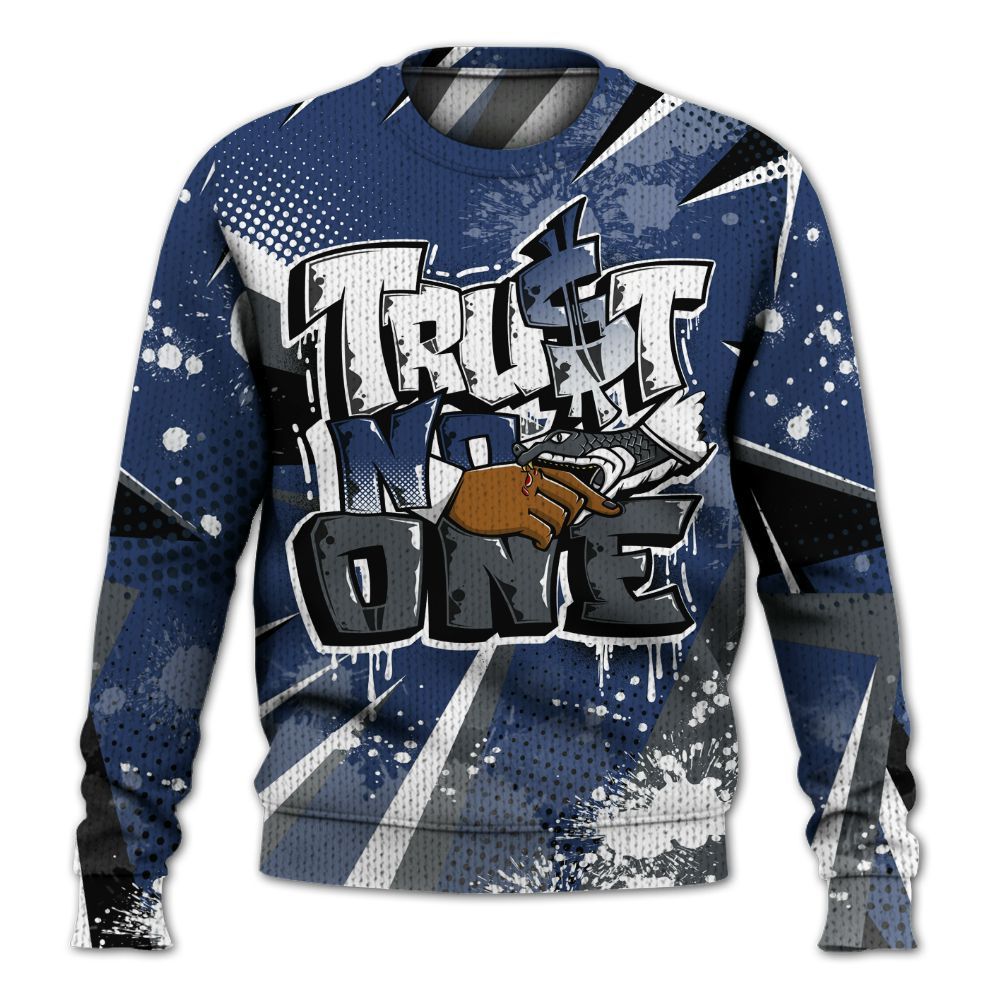 Knitted Sweater To Match Retro Flint 13s - Poly Trust No One Dripping