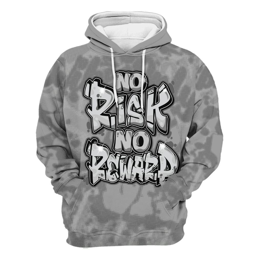 Hoodie To Match Black Wolf Grey 12s - No Risks No Reward Street All Over Print