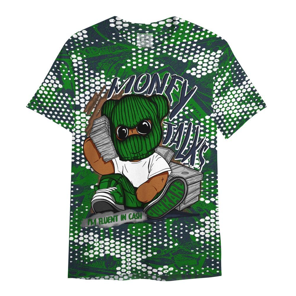 Shirt To Match Midnight Navy 13s - Money Talk Bear Banknotes Art Shirt Unisex