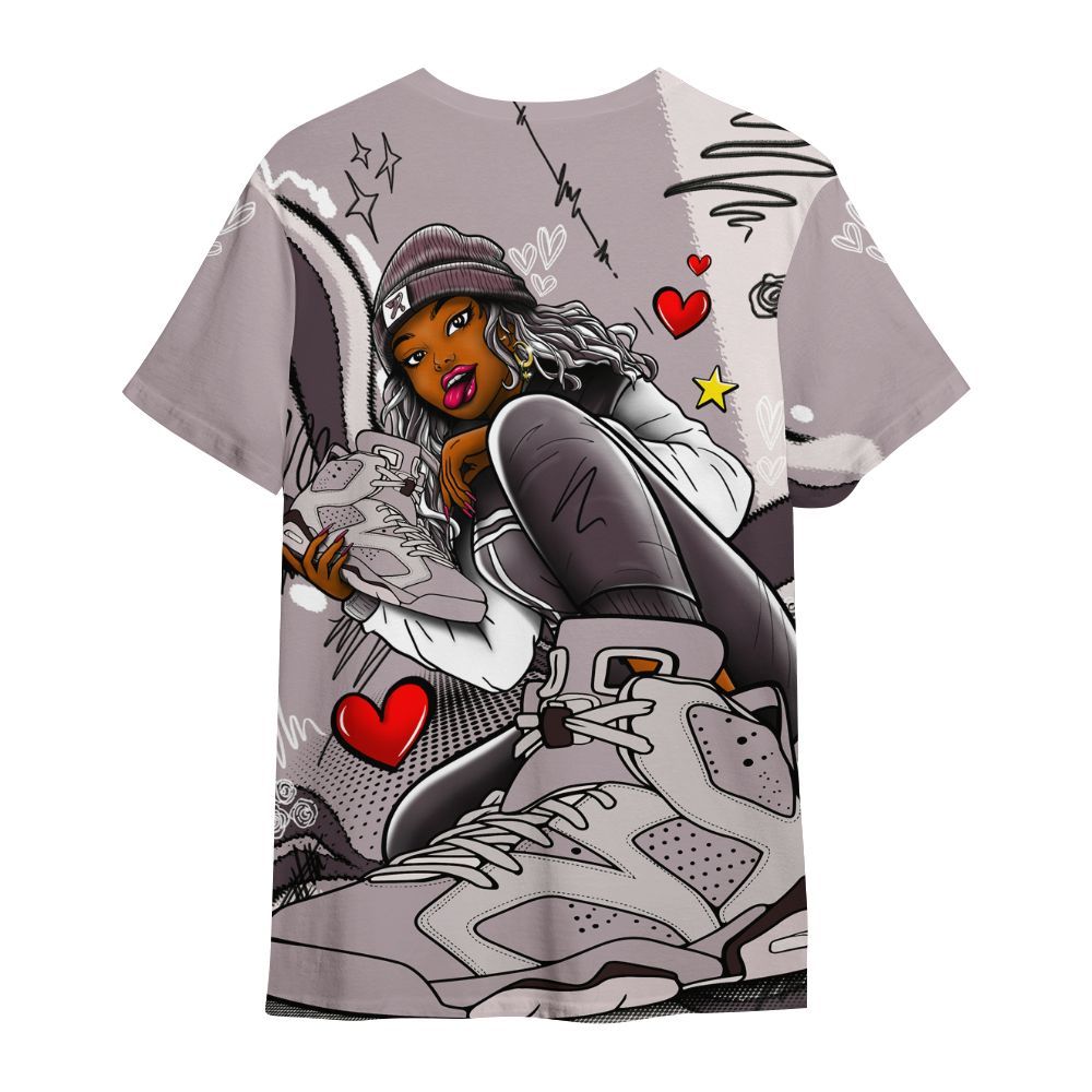 Shirt To Match AMM Air Smokey Mauve 6s - Sneaker Girl With Shoes All Over Print