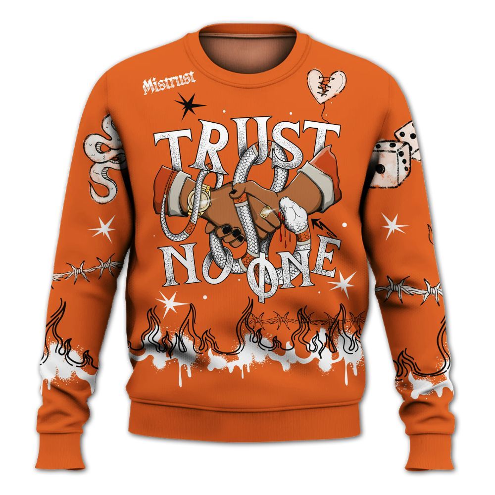 Sweatshirt To Match High OG Starfish 1s - Trust No One Snake-Bite Doodle Crayon All Over Print